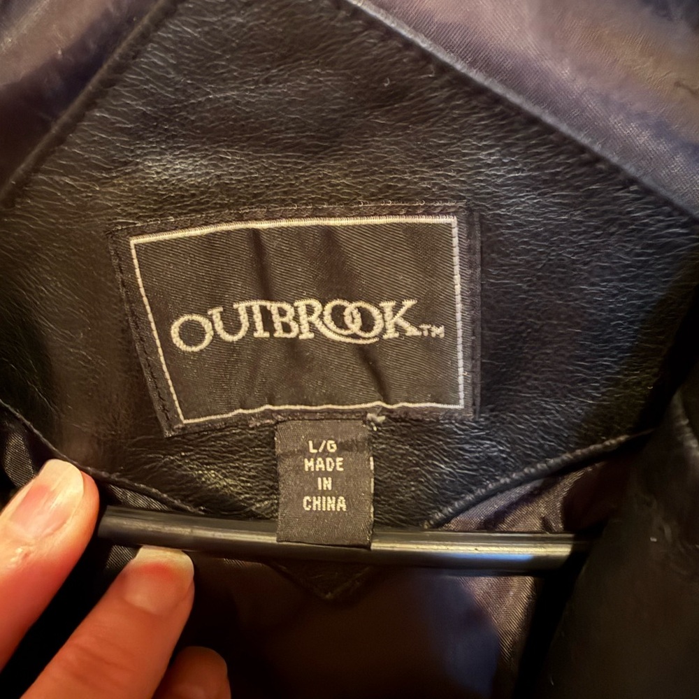 Women's Black Leather  Tie-Waist Jacket - Picture 5 of 5